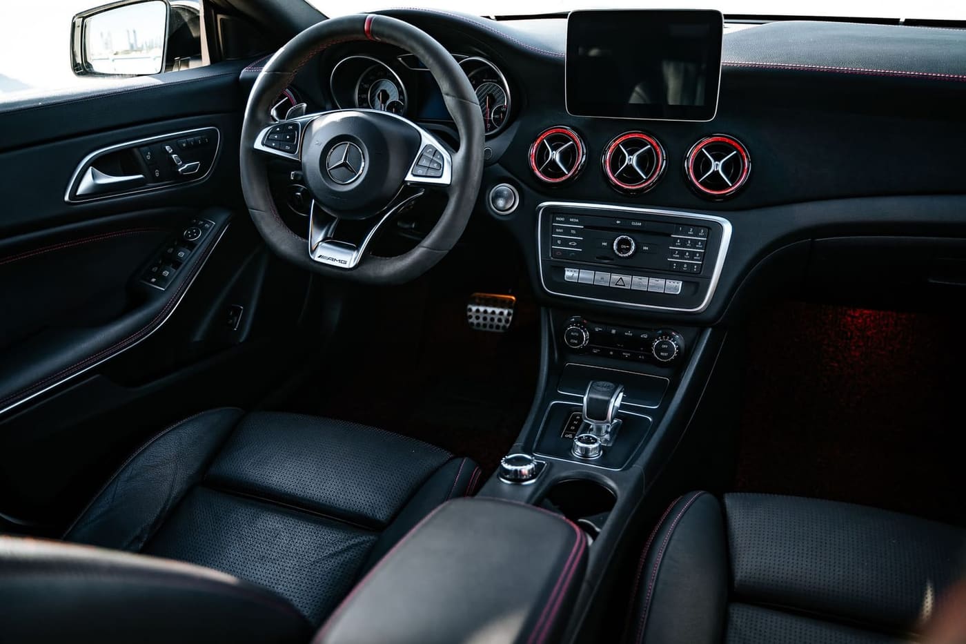 Interieur van een Mercedes-Benz A-klasse