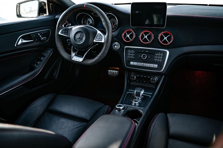 Interieur van een Mercedes-Benz A-klasse